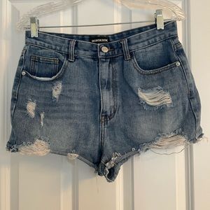 Nasty gal distressed denim shorts